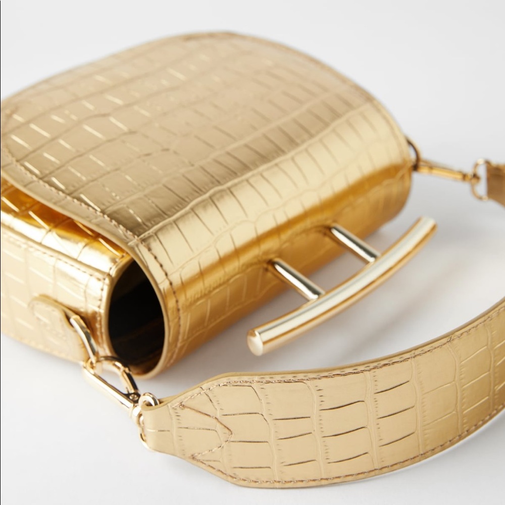 Zara metallic animal print oval crossbody bag - Picture 8 of 13